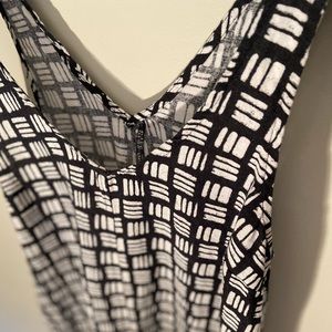 Black and White Sleeveless Dress